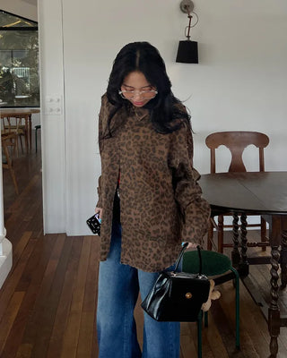 (Unisex) Leopard Half Coat