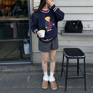 Wool banding shorts