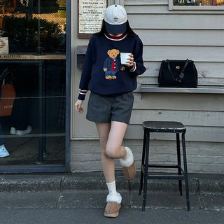 Wool banding shorts