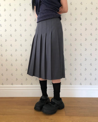 Pleated midi skirt