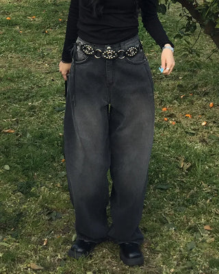 Vintage studded strap belt