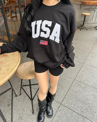 USA Patch Over Sweatshirt