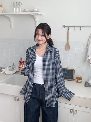 Oversized check shirt