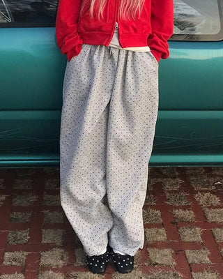 Waist String Dot Sweatpants