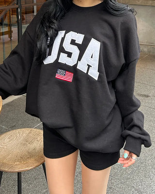 USA Patch Over Sweatshirt