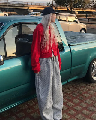 Waist String Dot Sweatpants