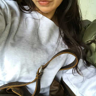 Off-shoulder sweatshirt