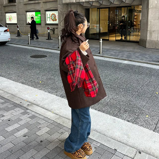 Holiday check scarf