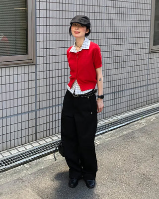 Round Summer Short-Sleeve Cardigan