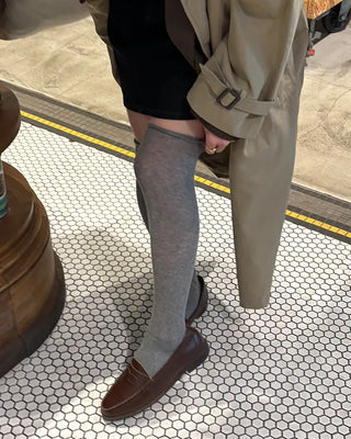 See-through knee-high socks