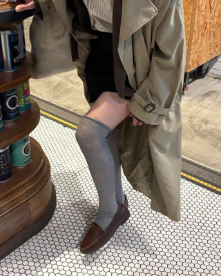 See-through knee-high socks