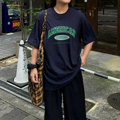 (Unisex) American Print Short-Sleeve T-Shirt