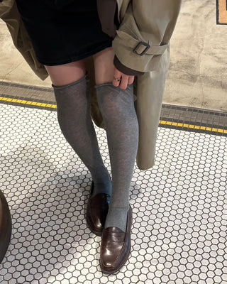 See-through knee-high socks