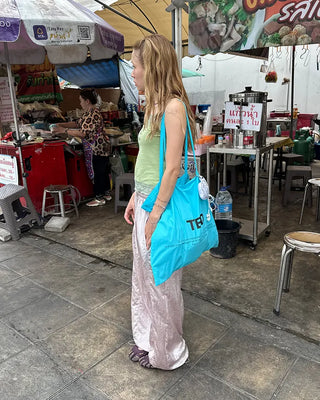 2-way hem satin easy pants