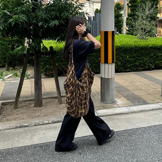 Casual Big Check Bag
