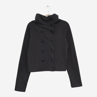 Double high-neck cardigan