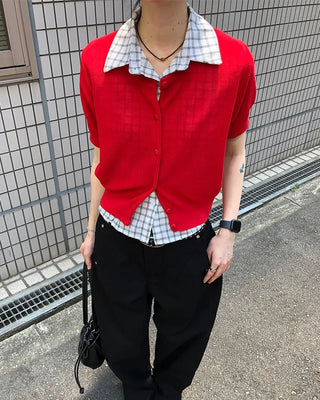 Round Summer Short-Sleeve Cardigan