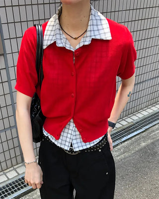 Round Summer Short-Sleeve Cardigan