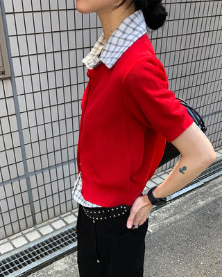 Round Summer Short-Sleeve Cardigan