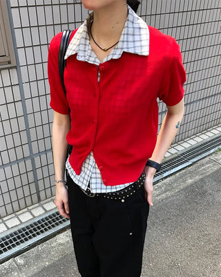 Round Summer Short-Sleeve Cardigan