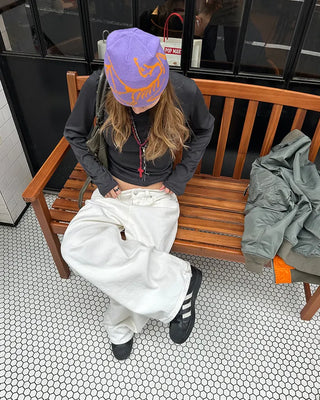 Silver Rivet Wide Cotton Pants