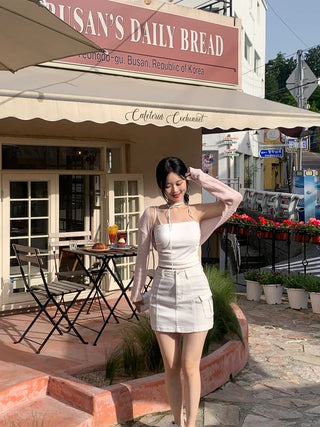 [Padded] Shirred Ribbon Tube Top (4 colors)
