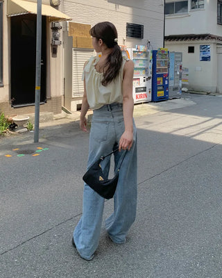 Neckline Ribbon Shoulder Blouse