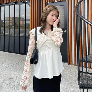 Twist Ribbon Camisole Blouse