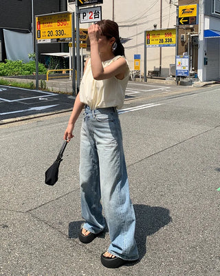 Neckline Ribbon Shoulder Blouse