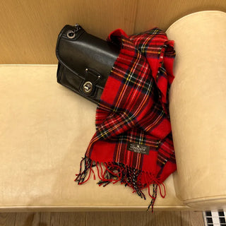 Holiday check scarf