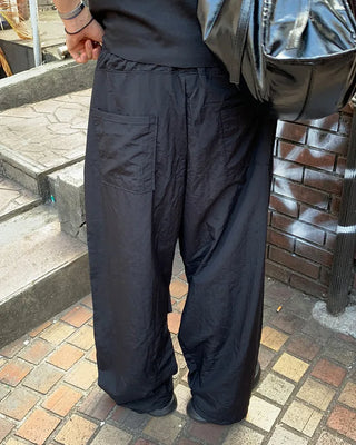 (Unisex) Pintuck Balloon Fit String Waist Elastic Pants