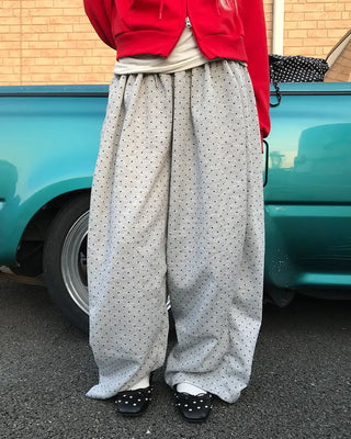 Waist String Dot Sweatpants