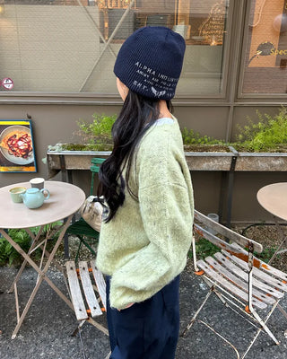 Heart Lettering Hair Loose Sweater