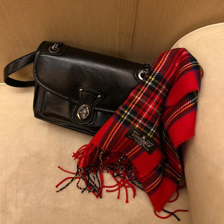 Holiday check scarf