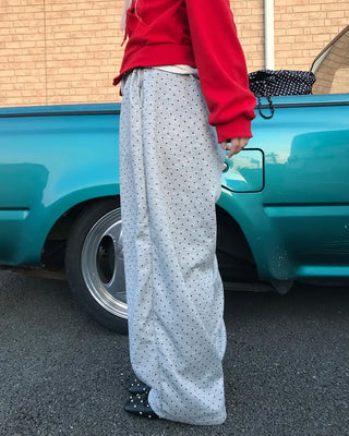 Waist String Dot Sweatpants