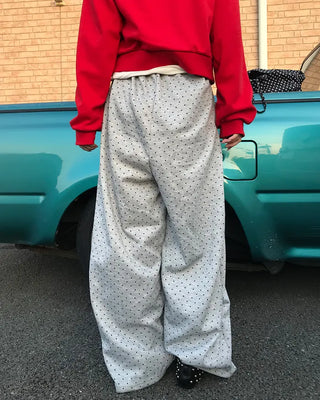 Waist String Dot Sweatpants