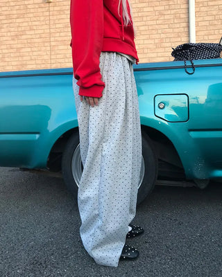 Waist String Dot Sweatpants