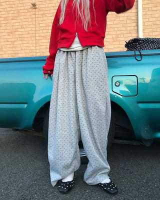 Waist String Dot Sweatpants