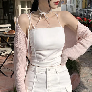 [Padded] Shirred Ribbon Tube Top (4 colors)
