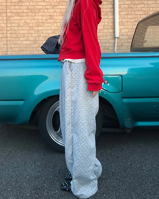 Waist String Dot Sweatpants