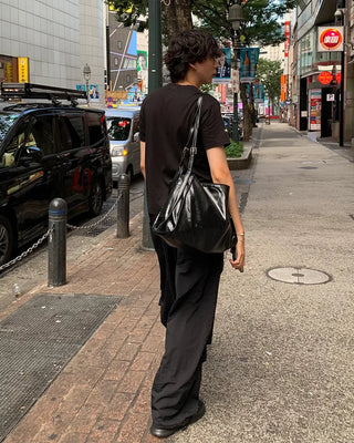 (Unisex) Pintuck Balloon Fit String Waist Elastic Pants