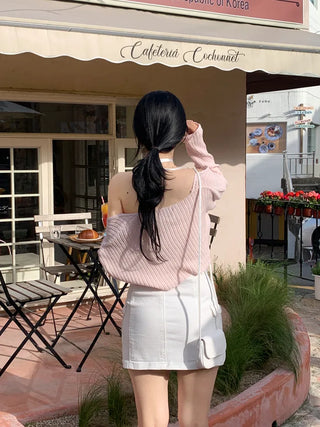 [Padded] Shirred Ribbon Tube Top (4 colors)