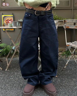 (Unisex) Low-Waist Cotton Pants