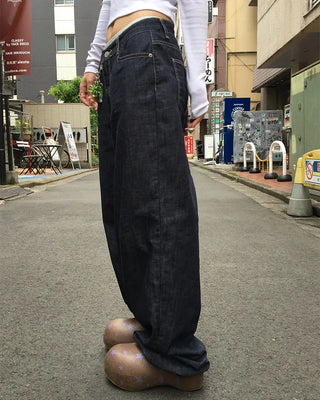 Summer Rigid Wide Denim Pants