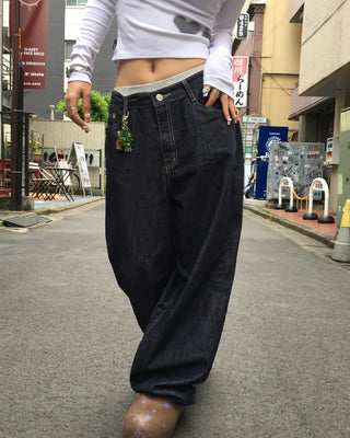 Summer Rigid Wide Denim Pants