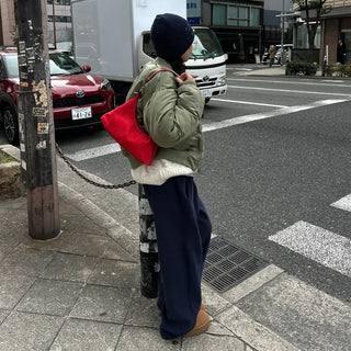 Cable oversized round knit
