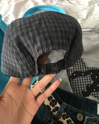Sunstitch Check Seersucker Cap
