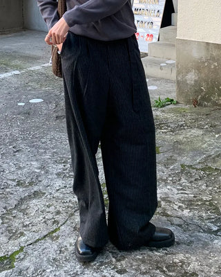 Striped belt slacks