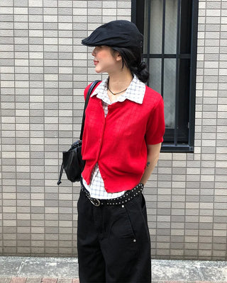 Round Summer Short-Sleeve Cardigan