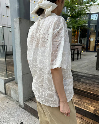 Heart embroidered shirt